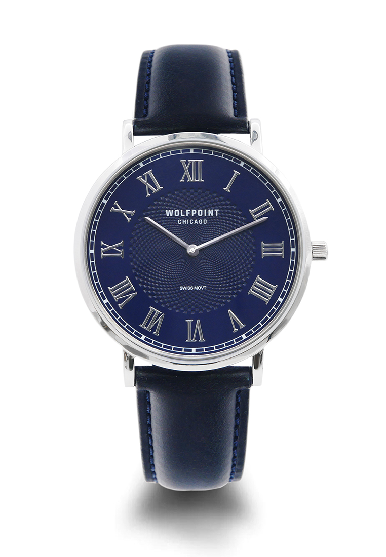 Wolfpoint 經典晉雅系列 - Navy Blue - Horween Leather Strap