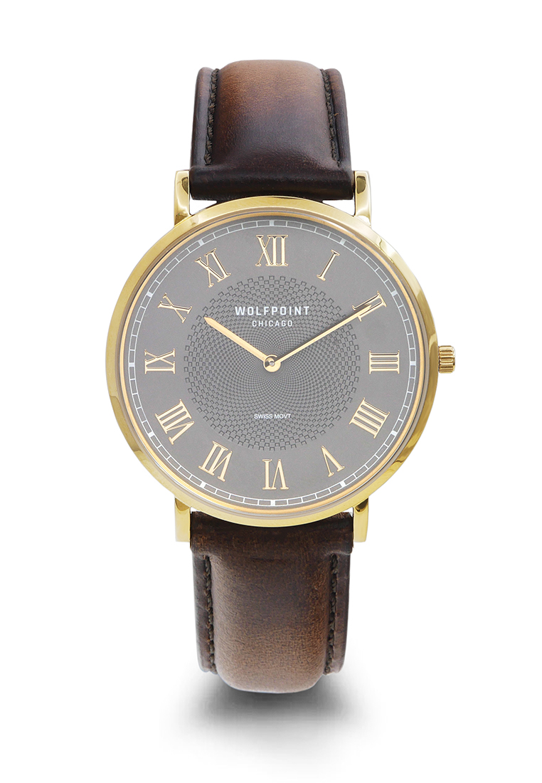 Wolfpoint 經典晉雅系列 - Golden Grey - Horween Leather Strap