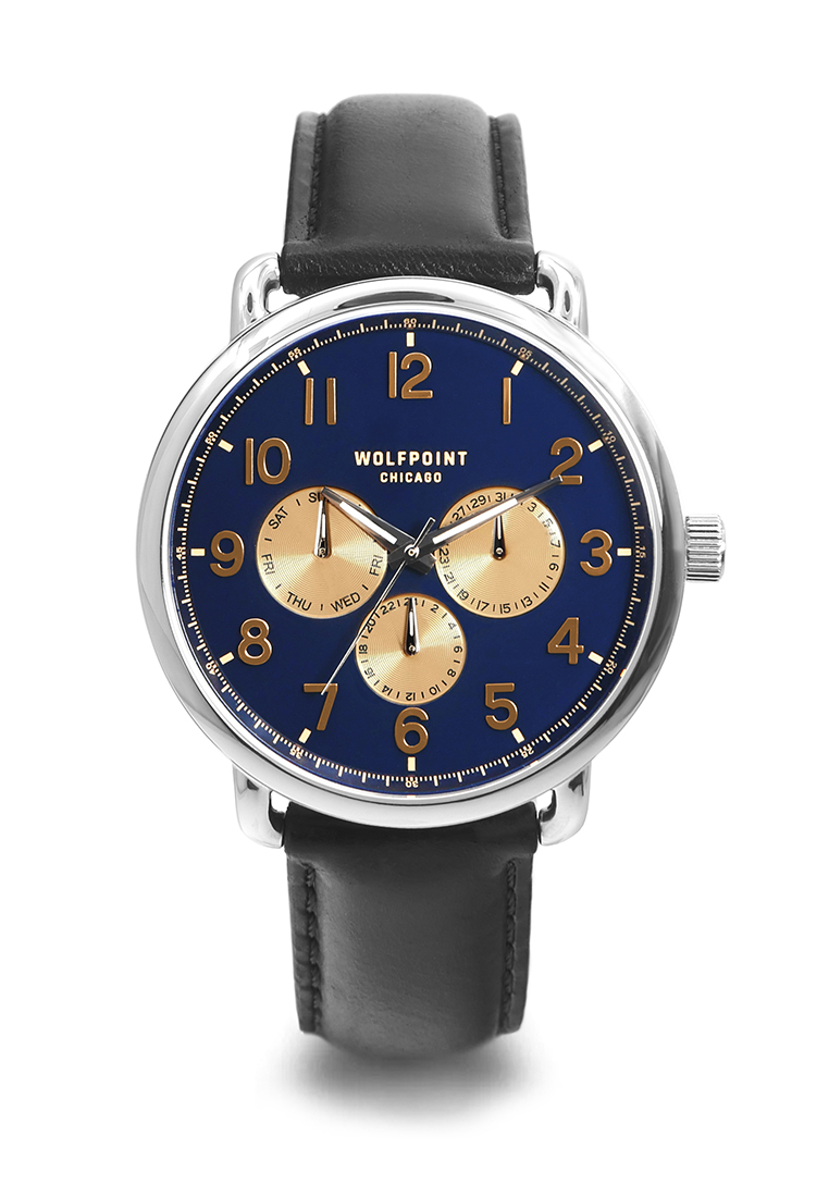 Wolfpoint 迪伯恩堡系列 - Navy Blue - Horween Leather Strap